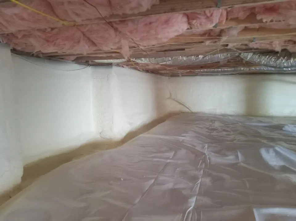 Crawl space encapsulation with closed-cell spray foam for Attic Insulation in Indianola